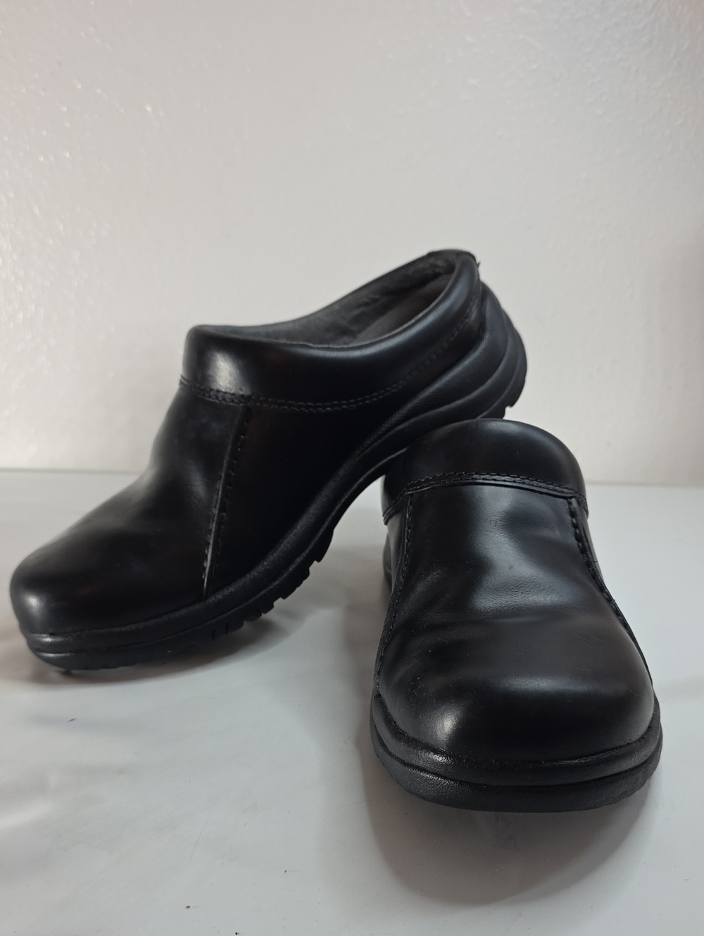 DANSKO WIL LEATHER BLACK SMOOTH SLIP-ON LOW BACK MULES CLOGS MENS SIZE 43 VGUC - Picture 16 of 16